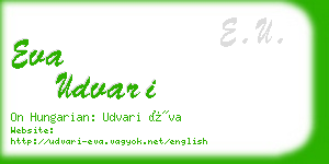 eva udvari business card